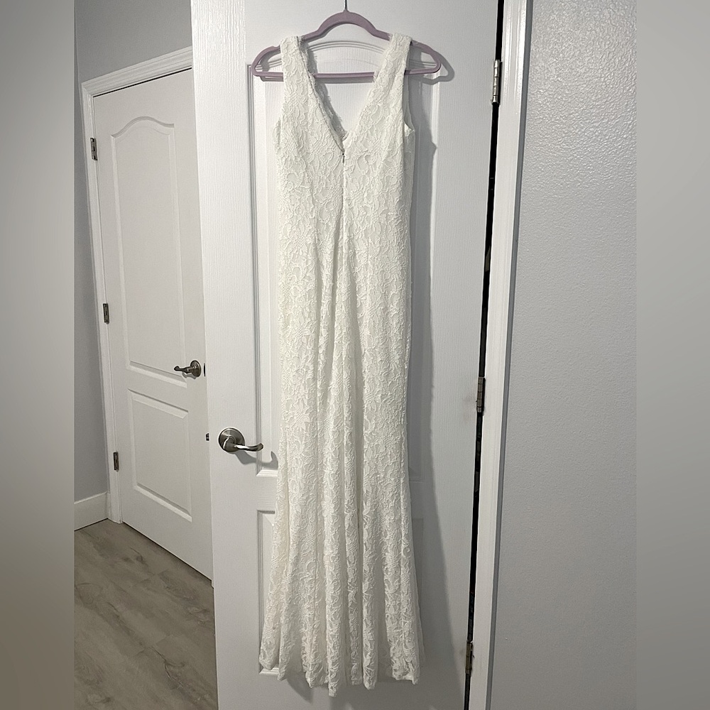 David’s Bridal, DB Studio, Size 4, Ivory, Lace Wedding Dress, NWT - Picture 5 of 9